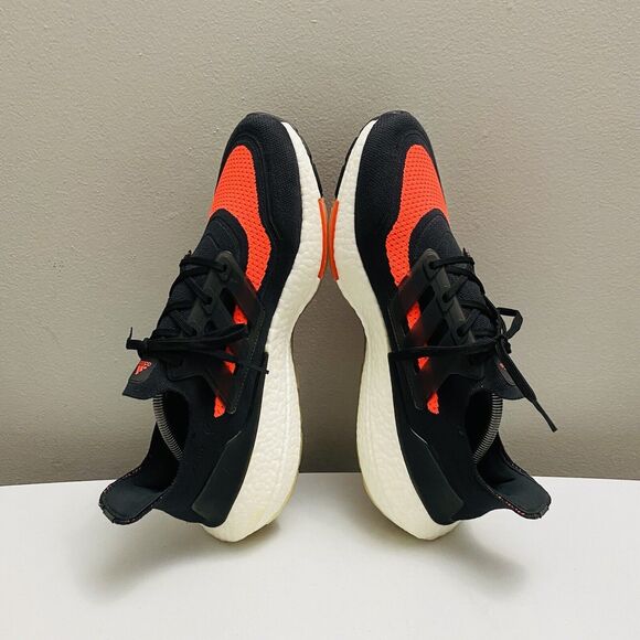 Adidas Ultraboost 21 Men\'s Running Shoes Sneakers FZ2559 Black/Orange Size 12.5 main image 5
